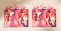 A double-sided display card or sticker set featuring a collage of country music artist Pink with the word 'Pink' in stylized script at the top of each panel.