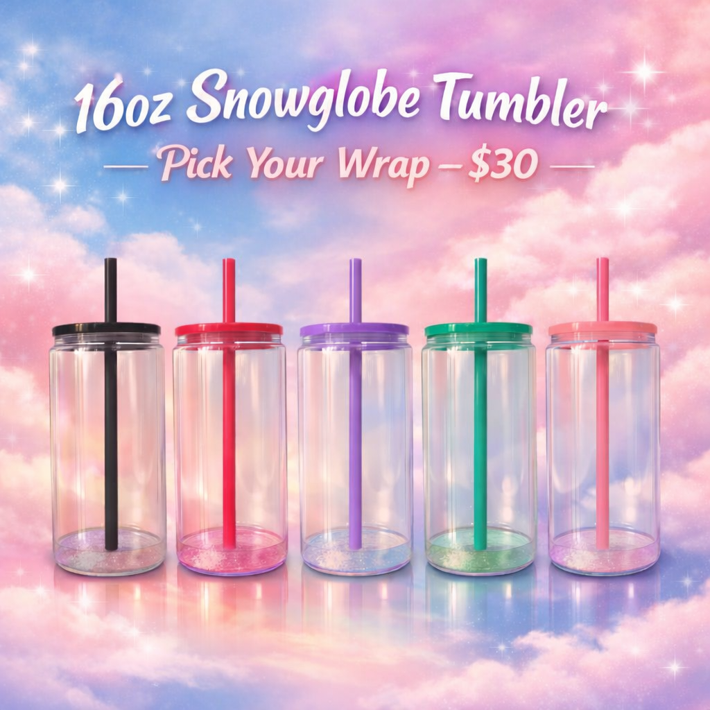 16oz snow globe tumbler